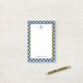 Daisy Monogram Post-it® Notes (Op bureau)