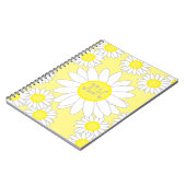 Daisy Monogram Witte en Gele Canvas tas Notitieboek (Linkerzijde)