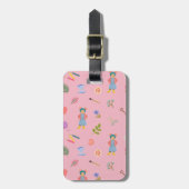 Daisy Motif Bagagelabel (Voorkant verticaal)