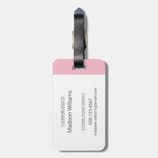 Daisy Motif Bagagelabel (Achterkant verticaal)