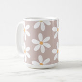 Daisy mug, Retro Flower Mug Koffiemok (Voorkant links)