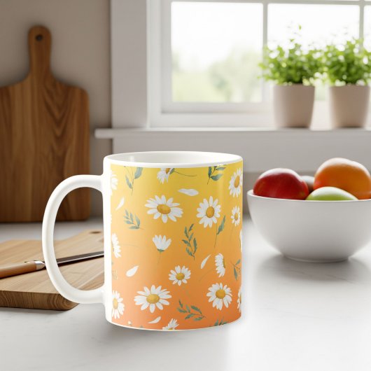 Daisy mugs , Floral gift Koffiemok