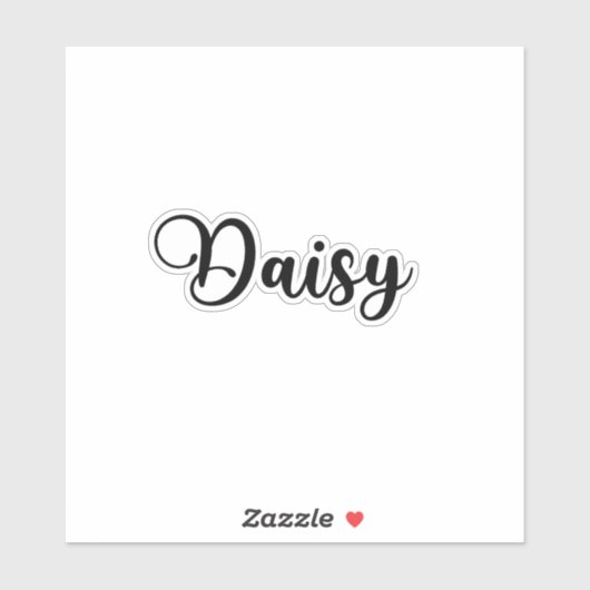 Daisy Name - Handgeschreven kalligrafie Sticker (Vel)