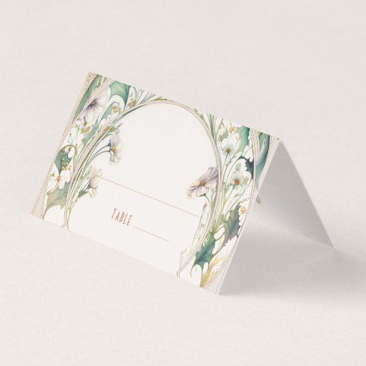 Daisy Name Kaarten Wedding Table  Art Nouveau (Voorkant)