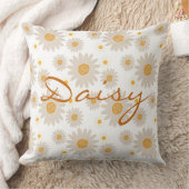 Daisy name reveal custom retro daisy boho flower kussen (Deken)