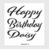 Daisy Name Vorname black Sticker Geburtstag (Vel)
