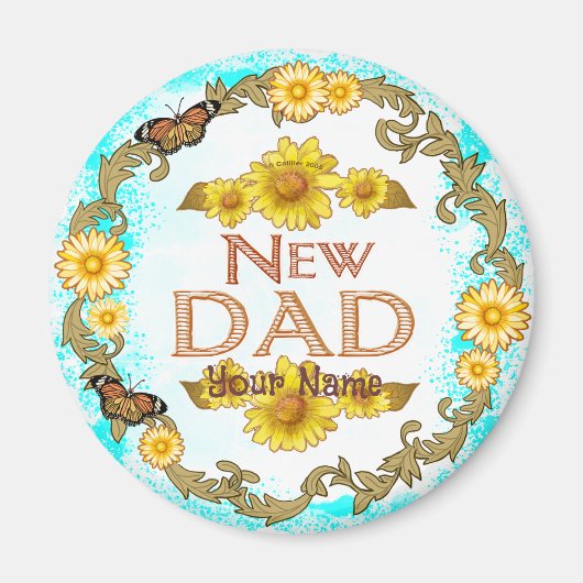 Daisy New Dad Magneet (Voorkant)