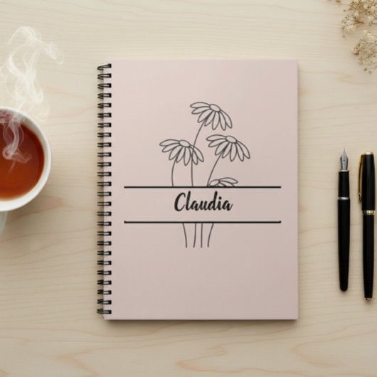 Daisy notebook, Back to school, Gift for girls Notitieboek