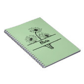 Daisy notebook personalized gift for girls notitieboek (Rechterzijde)
