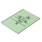Daisy notebook personalized gift for girls notitieboek (Linkerzijde)