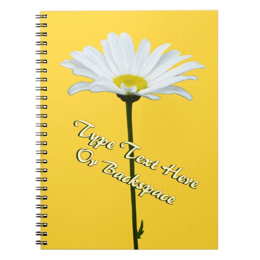 Daisy Notitieboek Personalized Daisy Flower Notiti (Voorkant)