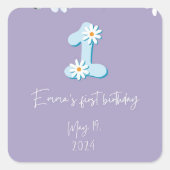 Daisy Nummer 1 Verjaardag Stickers (Voorkant)