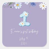 Daisy Nummer 1 Verjaardag Stickers (Voorkant)