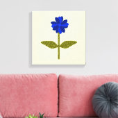 Daisy Ocean Blauwe Canvasprint Canvas Afdruk (Insitu (Woonkamer))