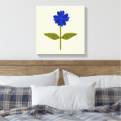 Daisy Ocean Blauwe Canvasprint Canvas Afdruk (Insitu (Slaapkamer))