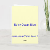 Daisy Ocean Blue Birthday Kaart (Achterkant)