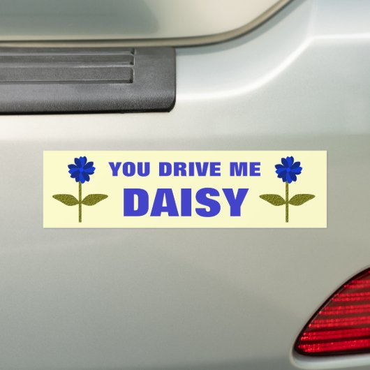 Daisy Ocean Blue Bumpersticker (Op auto)