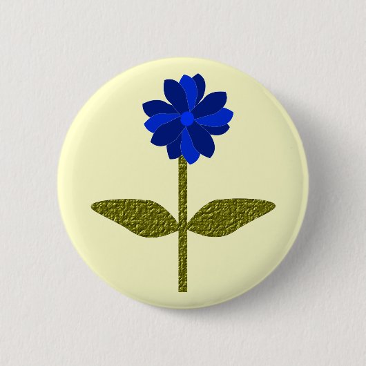 Daisy Ocean Blue Button (Voorkant)