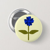 Daisy Ocean Blue Button (Voorkant /achterkant)