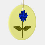 Daisy Ocean Blue Custom Birthday Keramisch Ornament (Rechts)