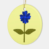 Daisy Ocean Blue Custom Birthday Keramisch Ornament (Links)