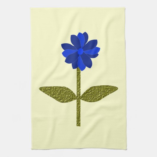 Daisy Ocean Blue Kitchen Towel Theedoek (Verticaal)