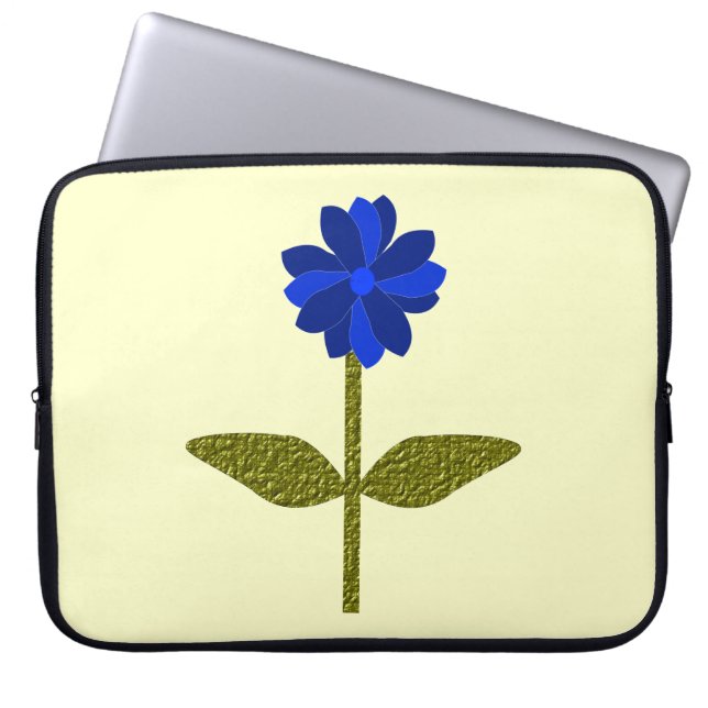 Daisy Ocean Blue-laptoptas Laptop Sleeve (Voorkant)