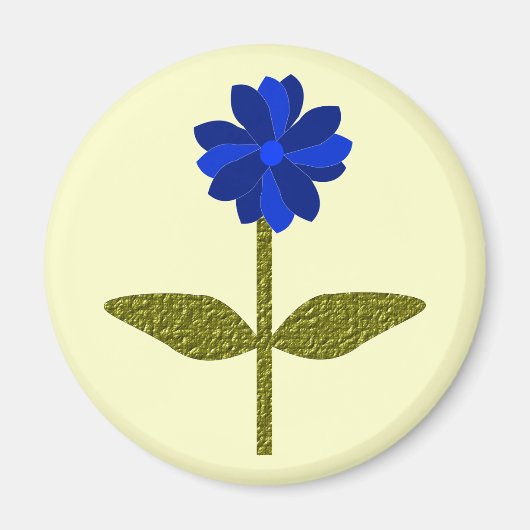 Daisy Ocean Blue Magnet (Voorkant)