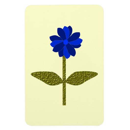 Daisy Ocean Blue Premium Magnet Magneet (Verticaal)