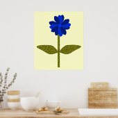 Daisy Ocean Blue Print (Keuken)