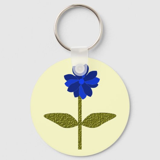 Daisy Ocean Blue Sleutelhanger (Voorkant)