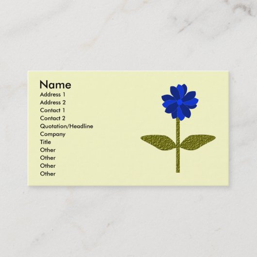 Daisy Ocean Blue Visitekaartje (Voorkant)