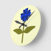 Daisy Ocean Blue Wall Clock Ronde Klok (Hoek)