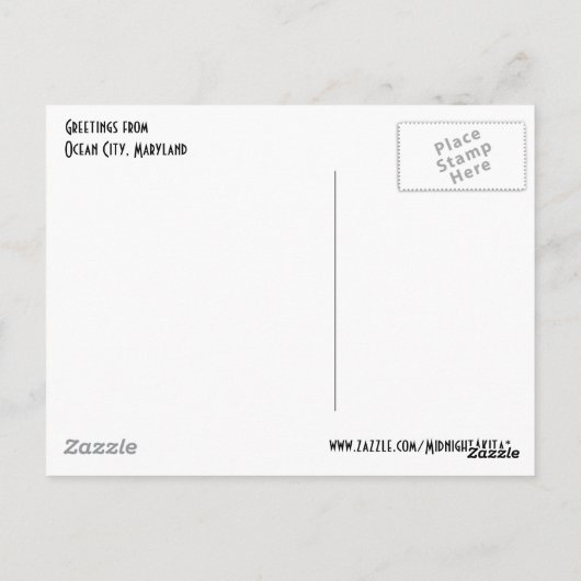 Daisy Ocean City Briefkaart (Achterkant)