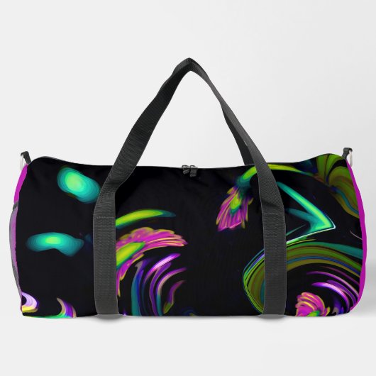 Daisy Oerwoud (Grote Hot Pink) Duffle Bag Plunjezak (Achterkant)