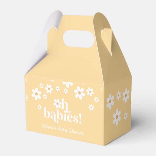 Daisy Oh Baby's Retro Baby shower Favor Box Bedankdoosjes (Voorkant Zijde)