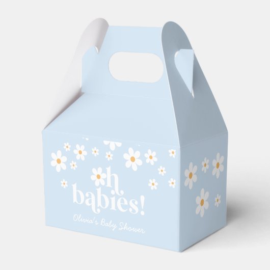 Daisy Oh Baby's Retro Baby shower Favor Box Bedankdoosjes (Voorkant Zijde)