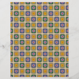 Daisy Oma Vierkantjes Scrapbook Papier