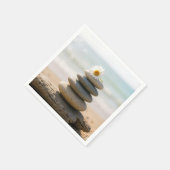 Daisy on a Stone Beach Cairn With Driftwood Servet (Hoek)