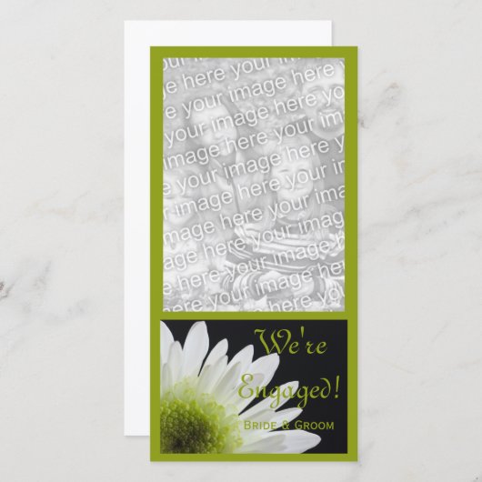 Daisy on Black Marriage Verloving Announement Aankondiging (Voorkant / Achterkant)