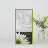 Daisy on Black Marriage Verloving Announement Aankondiging (Staand voorkant)