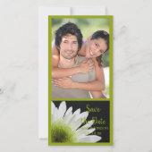 Daisy on Black Wedding Save the Date Photo Card (Voorkant)