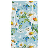 Daisy on Blue Gift Bag Klein Cadeauzakje (Voorkant)