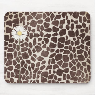 Daisy on Giraffe Print Muismat
