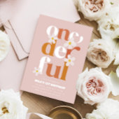 Daisy Onederful Modern Boho 1e verjaardag Kaart