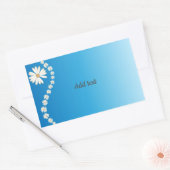 Daisy Ontwerp Sjabloon Rechthoekige Sticker (Envelop)