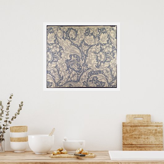 "Daisy"-ontwerp (textiel) Poster (Keuken)