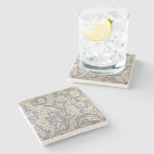 "Daisy"-ontwerp (textiel) Stenen Onderzetter (Zijkant)