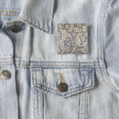 "Daisy"-ontwerp (textiel) Vierkante Button 5,1 Cm (In situ)