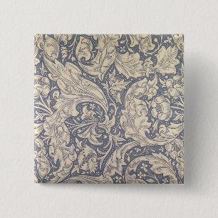 "Daisy"-ontwerp (textiel) Vierkante Button 5,1 Cm
